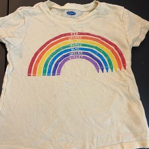 Old Navy Yellow Rainbow Shirt, Size 3T